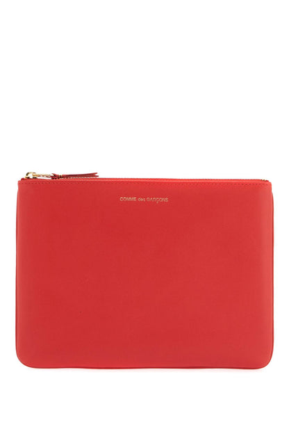 Smooth Leather Pouch In Seven Words  - Red