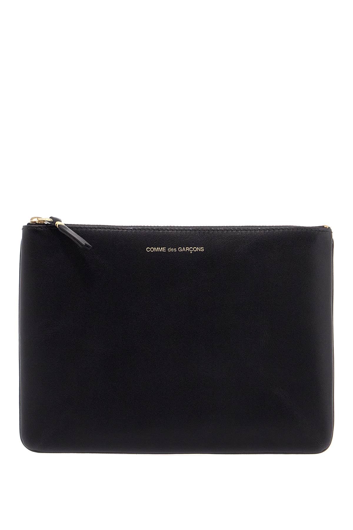 Smooth Leather Pouch In Seven Words  - Black