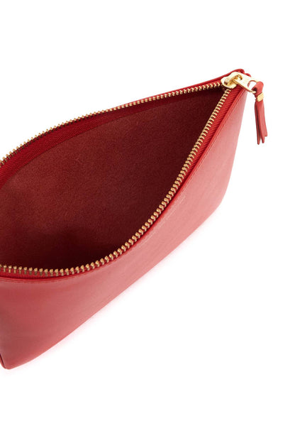 Smooth Leather Pouch In Seven Words  - Red