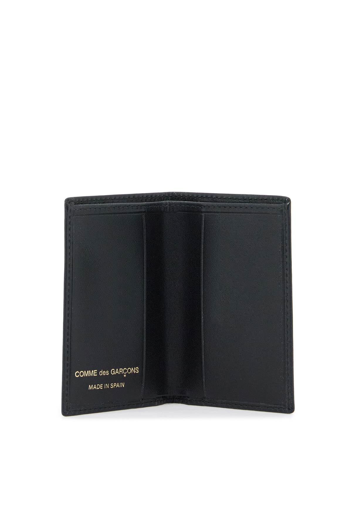 Leather Compact Wallet  - Black