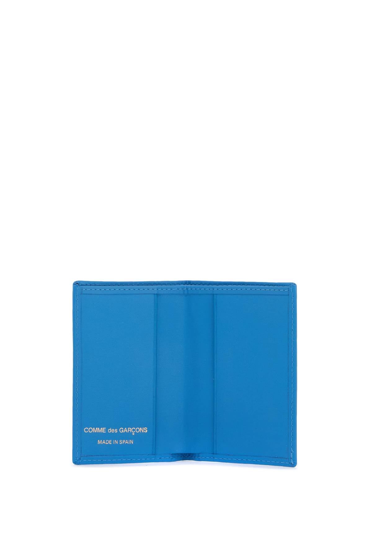 Leather Compact Wallet  - Blue