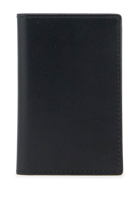 Leather Compact Wallet  - Black