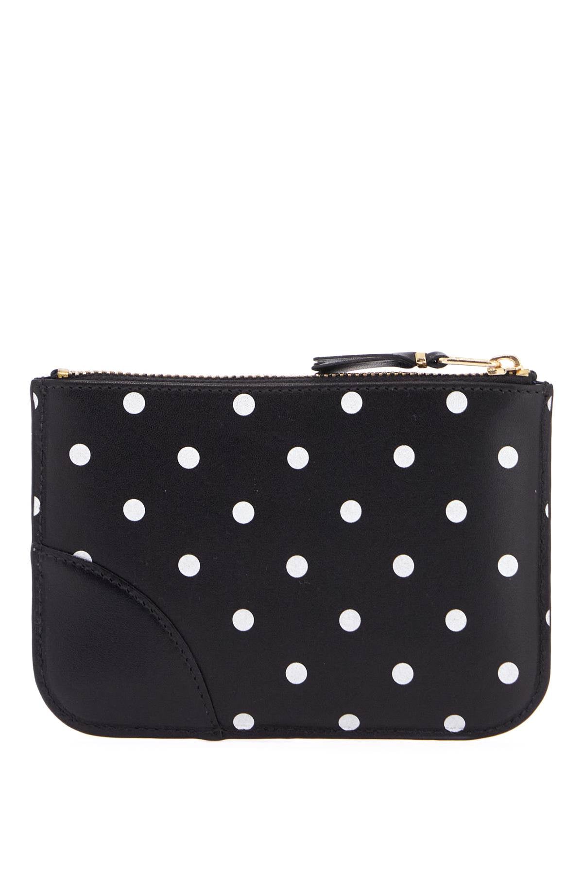 Compact Black Polka Dot Wallet  - Black