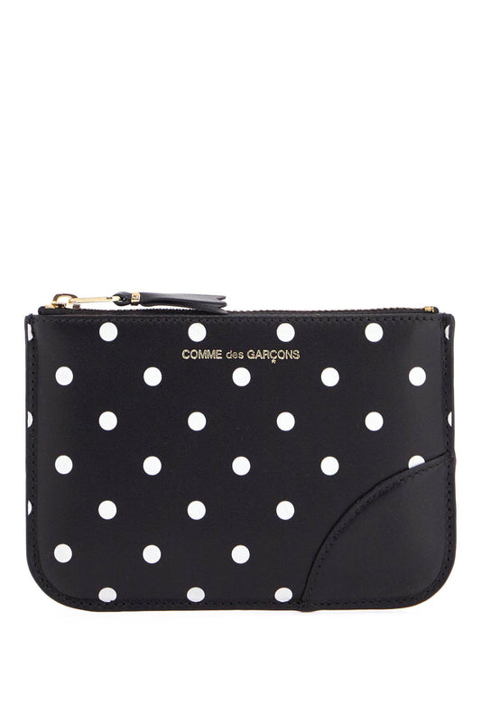 Compact Black Polka Dot Wallet  - Black