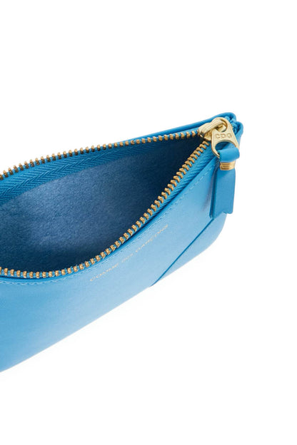 "classic Leather Mini Pouch For Everyday  - Light Blue