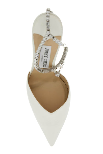 Saeda 100 Satin Pumps  - White