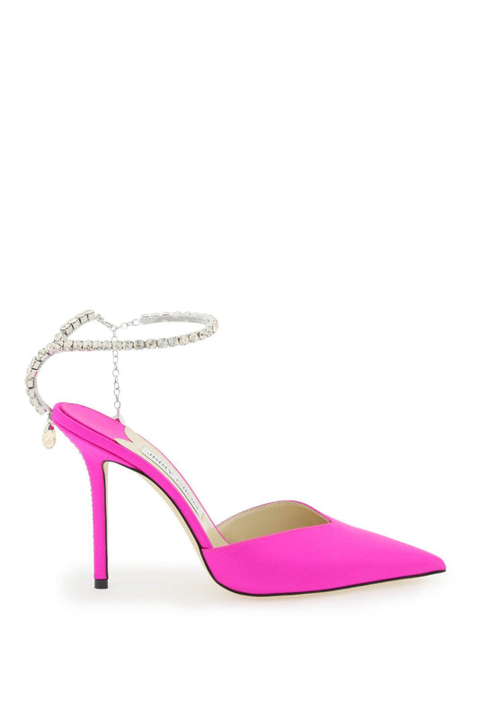 Saeda 100 Satin Pumps  - Fuxia