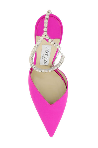 Saeda 100 Satin Pumps  - Fuxia