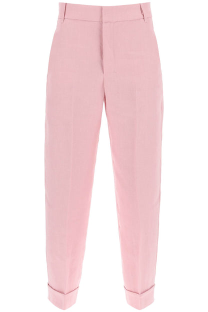 'linen Cigarette Pants In 'salix  - Pink