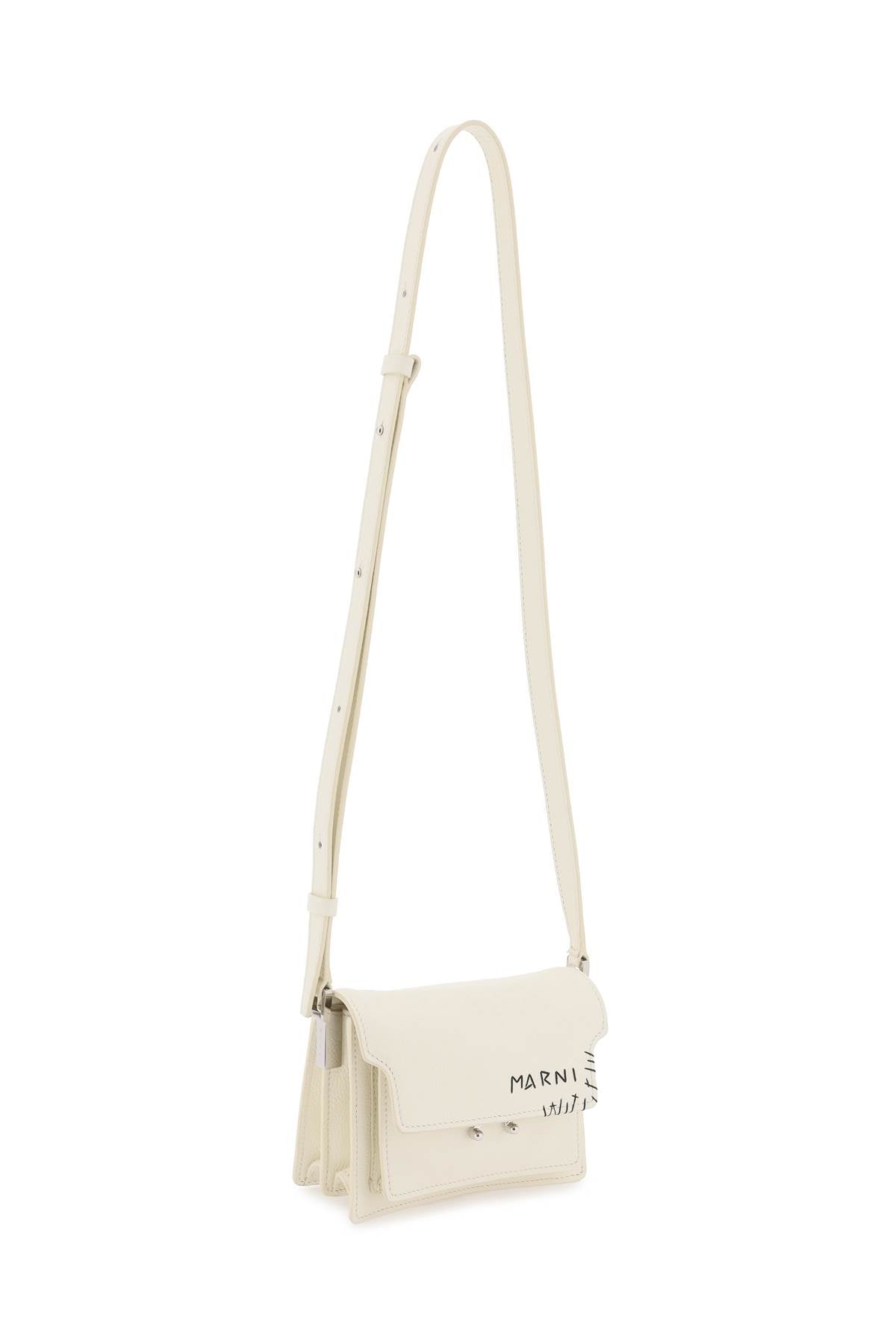 Mini Soft Trunk Shoulder Bag  - Bianco