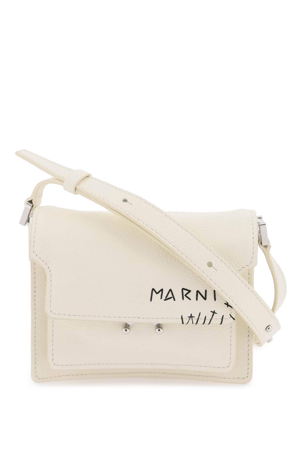 Mini Soft Trunk Shoulder Bag  - Bianco