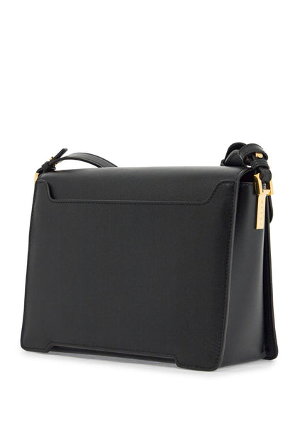 Black Calfskin Shopping Bag With Distinctive Closure  - Black