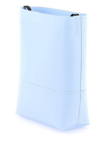 Coated Canvas Crossbody Bag  - Light Blue