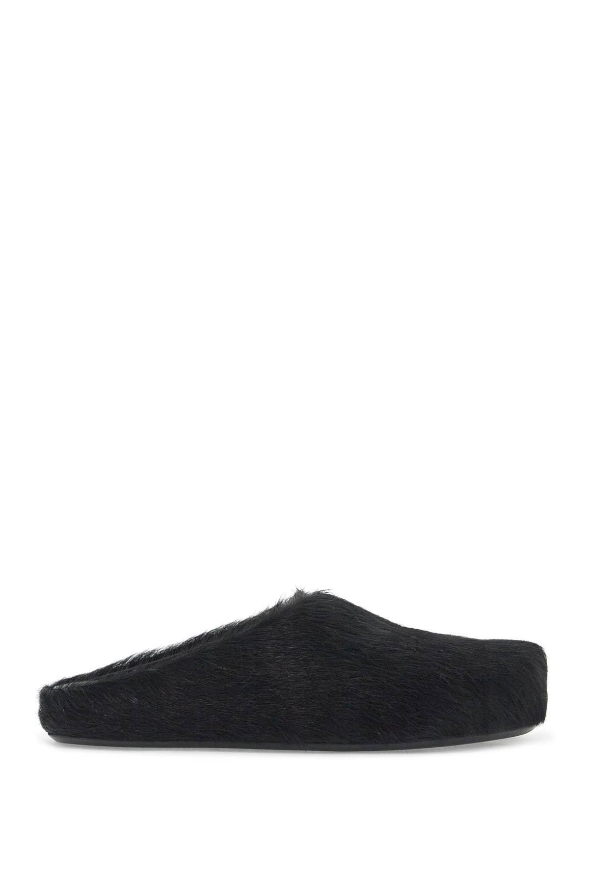 Long-haired Fussbett Clogs  - Black