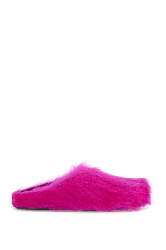 Long-haired Fussbett Clogs  - Fuchsia