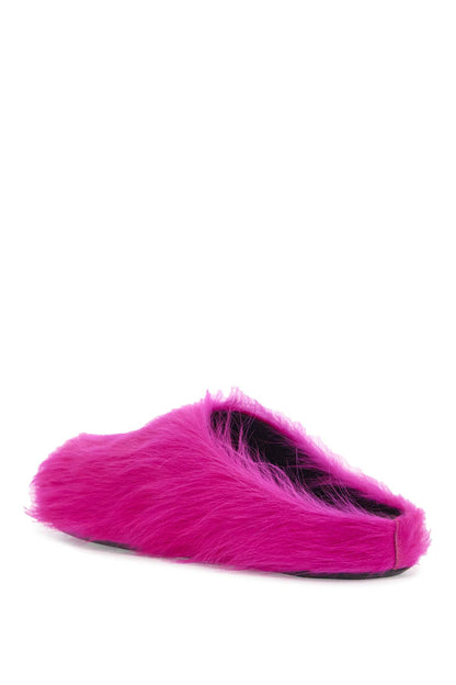 Long-haired Fussbett Clogs  - Fuchsia