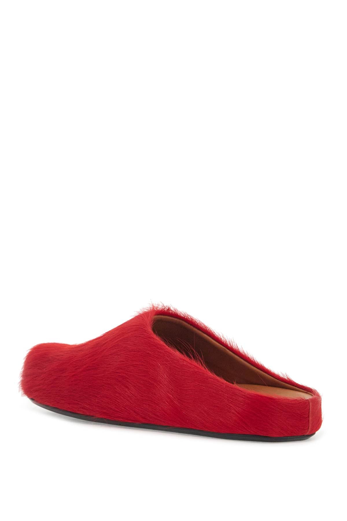 Long-haired Fussbett Clogs  - Red