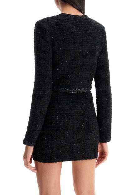 Short Jacket With Sequins  - Black