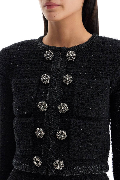 Short Jacket With Sequins  - Black