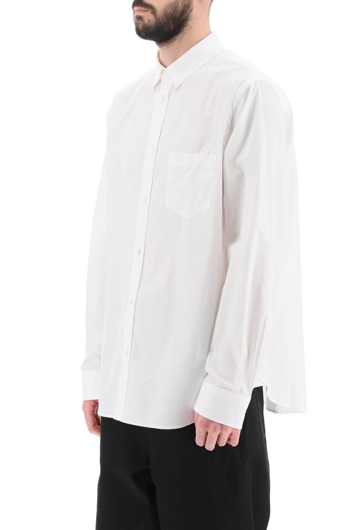 Thomas Mason Cotton Poplin Shirt  - Bianco