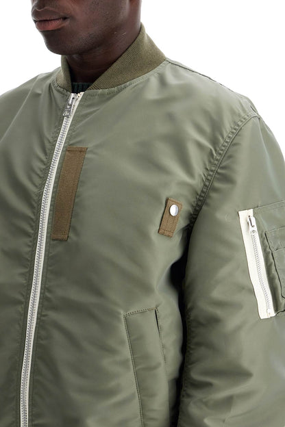 Nylon Bomber Jacket  - Khaki