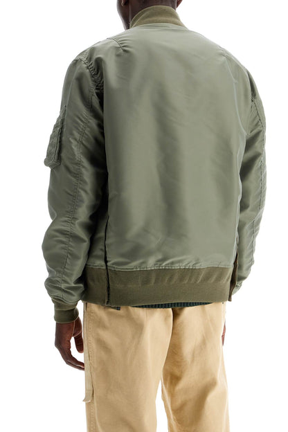 Nylon Bomber Jacket  - Khaki