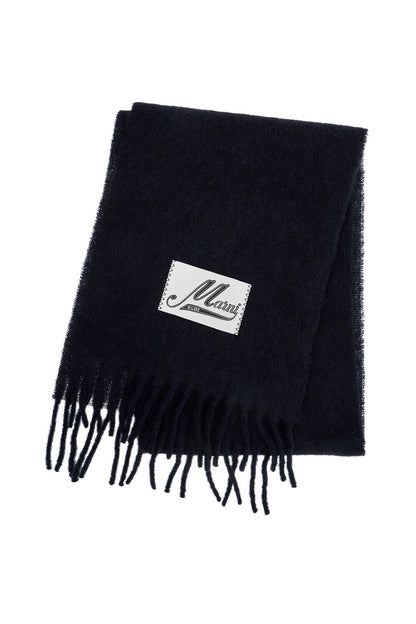 Alpaca Wool Scarf  - Blue