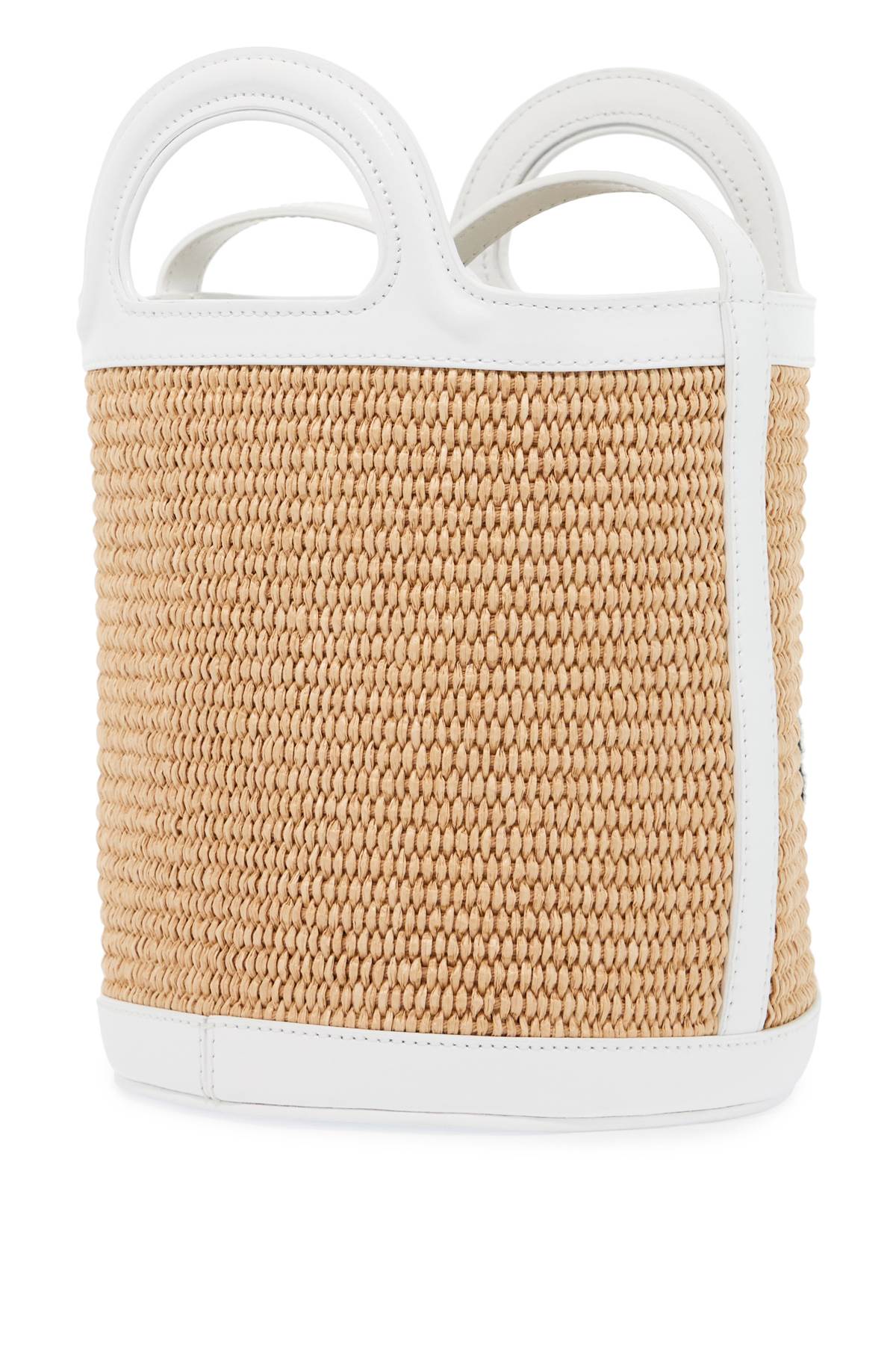 Raffia Tropicalia Bucket Bag  - Beige