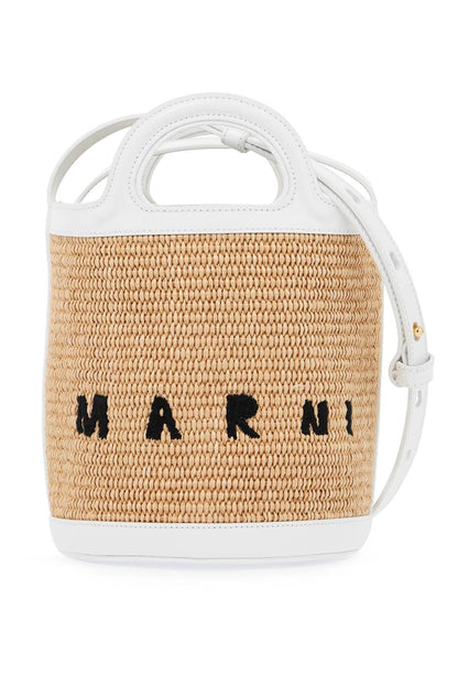 Raffia Tropicalia Bucket Bag  - Beige