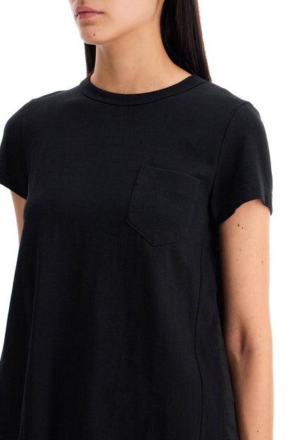 Pleated Back T-shirt  - Black