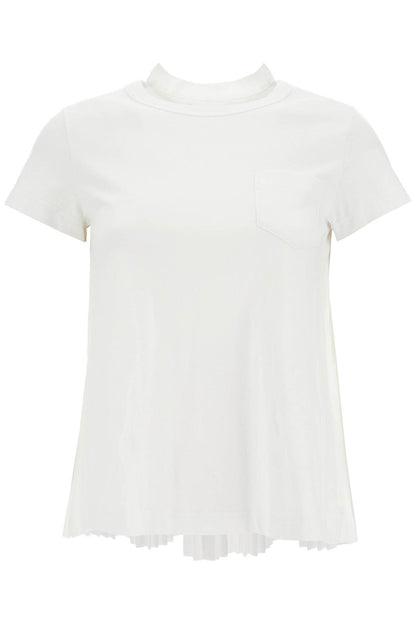 Pleated Back T-shirt  - White