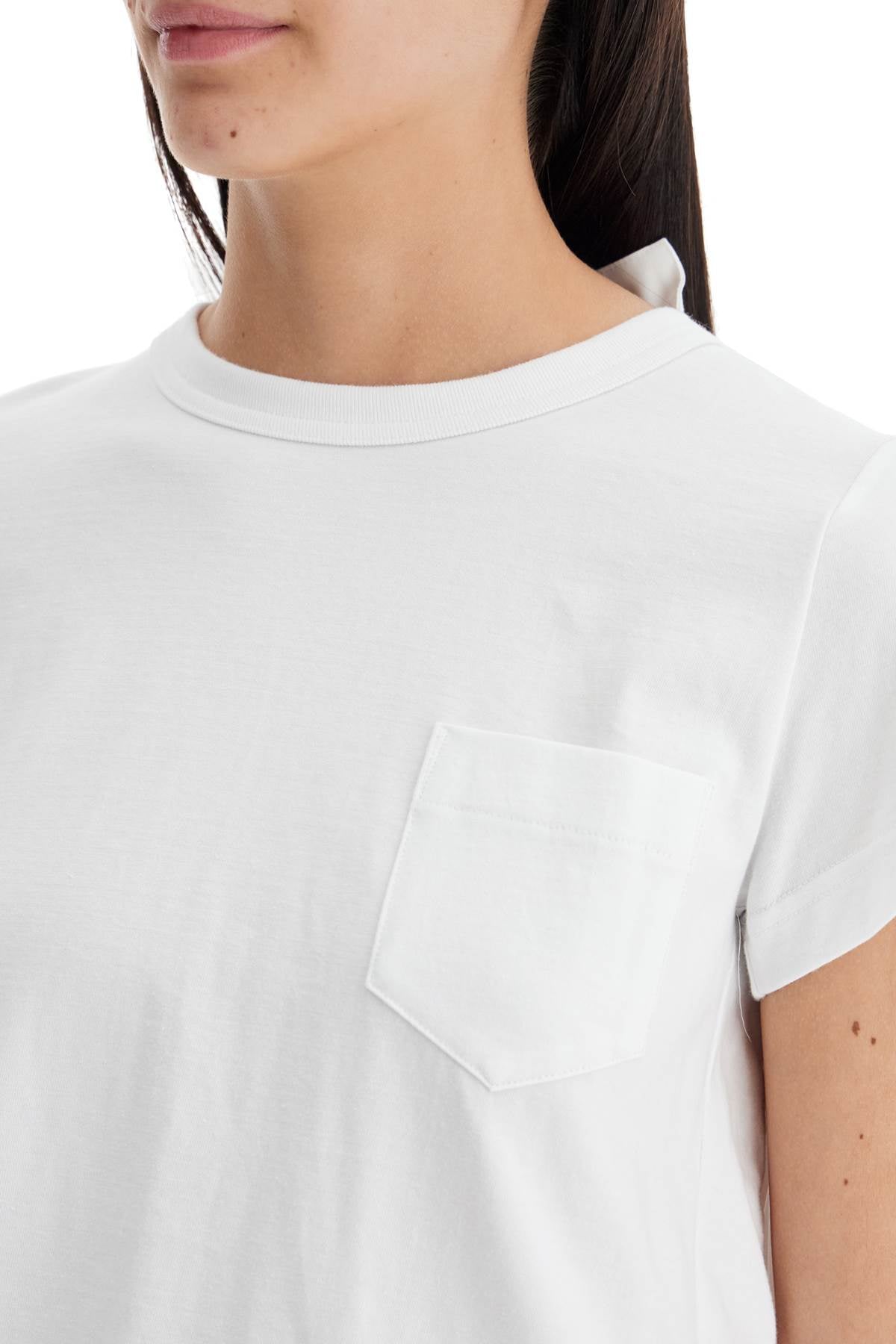 Pleated Back T-shirt  - White