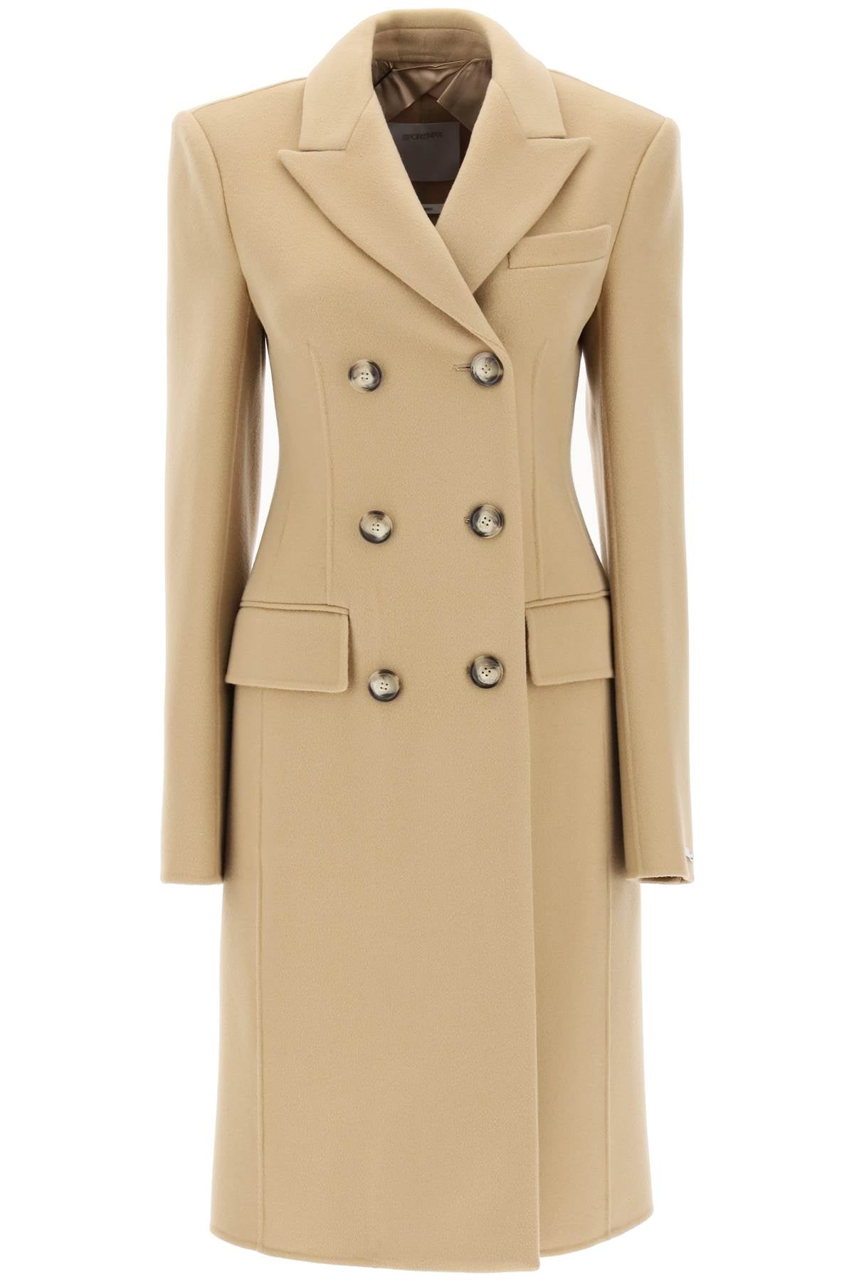 Selim Double-breasted Wool Coat  - Beige