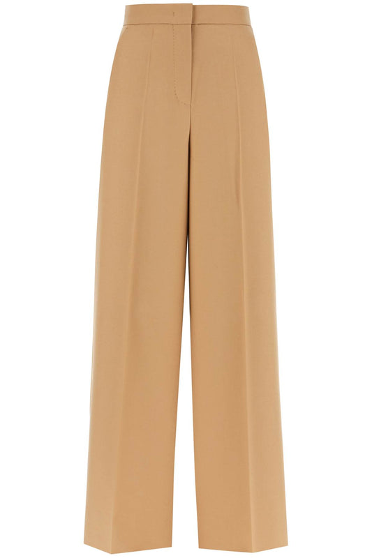 'senna' Wool Palazzo Pants  - Beige