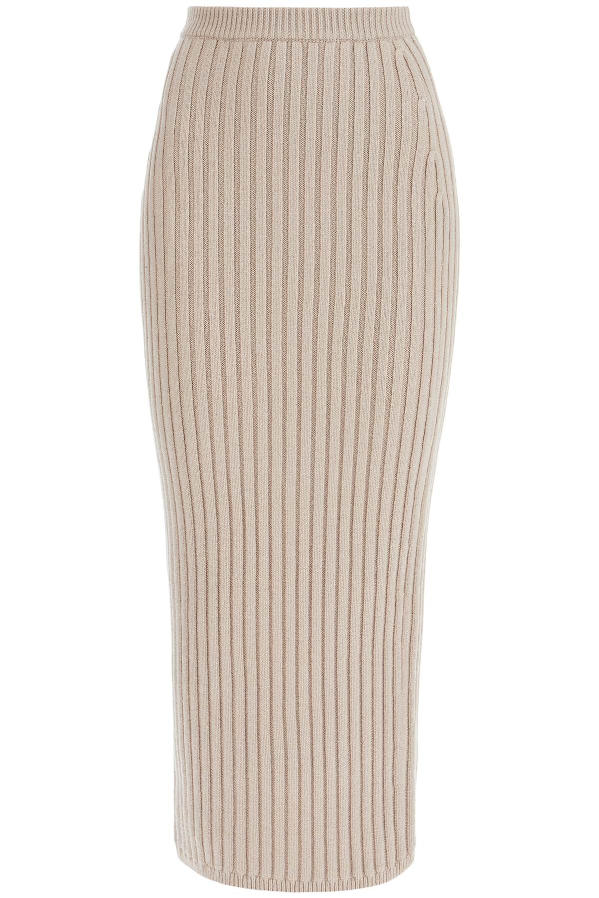 Seta Rib Knit Skirt  - Neutro