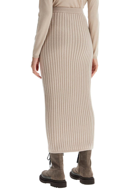 Seta Rib Knit Skirt  - Neutro