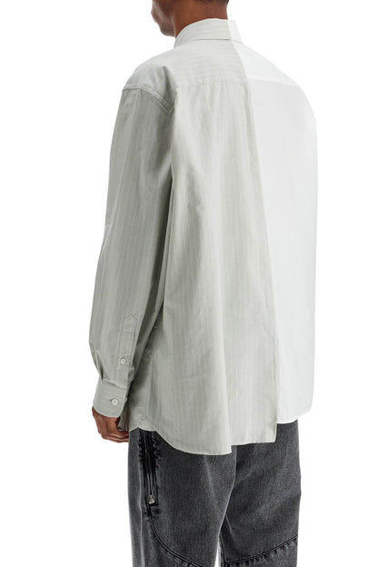 Asymmetric Numeric Shirt With  - White