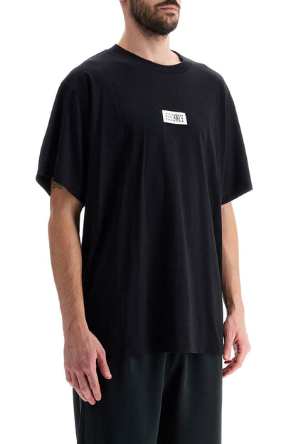 Round-neck T-shirt With Numerical Logo  - Black