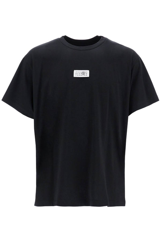 Round-neck T-shirt With Numerical Logo  - Black