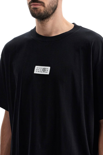 Round-neck T-shirt With Numerical Logo  - Black