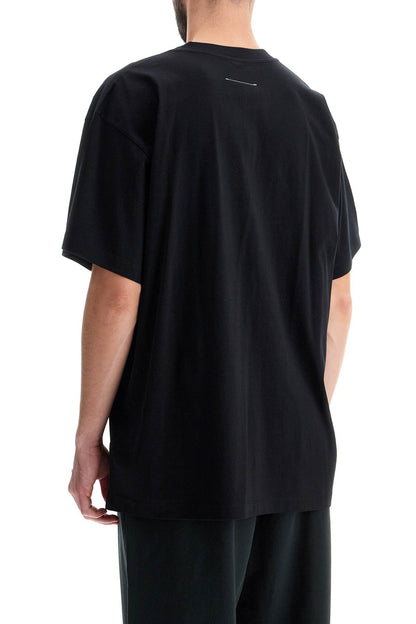 Round-neck T-shirt With Numerical Logo  - Black