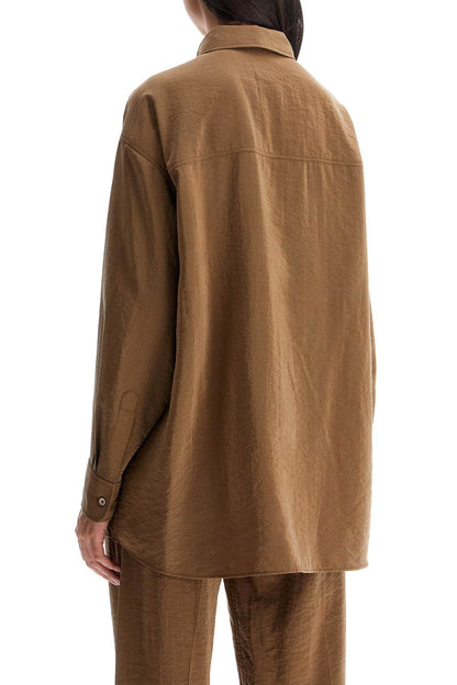 Dry Silk Shirt  - Brown