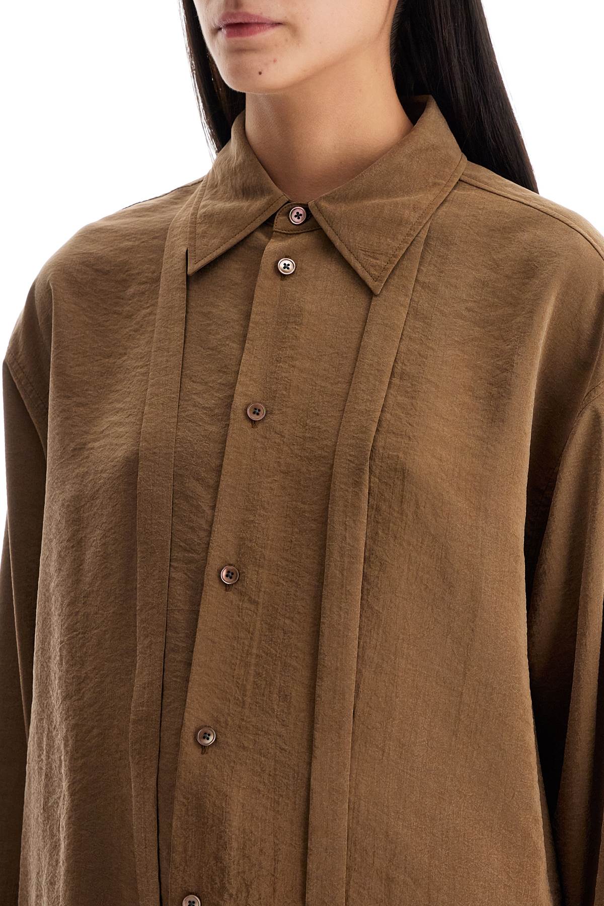 Dry Silk Shirt  - Brown