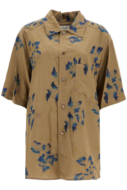 Oversized Floral Shirt  - Khaki