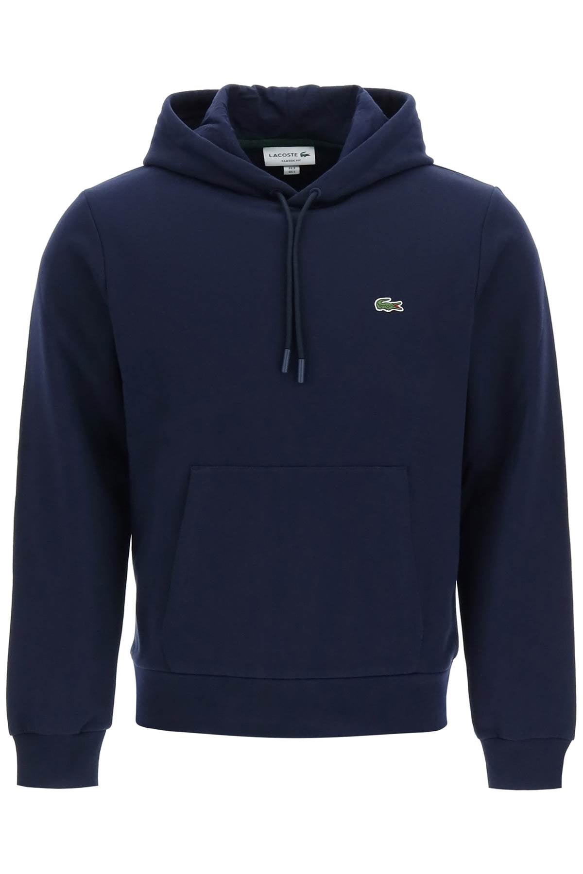 Hoodie With Logo Patch  - Blue