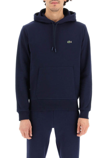 Hoodie With Logo Patch  - Blue