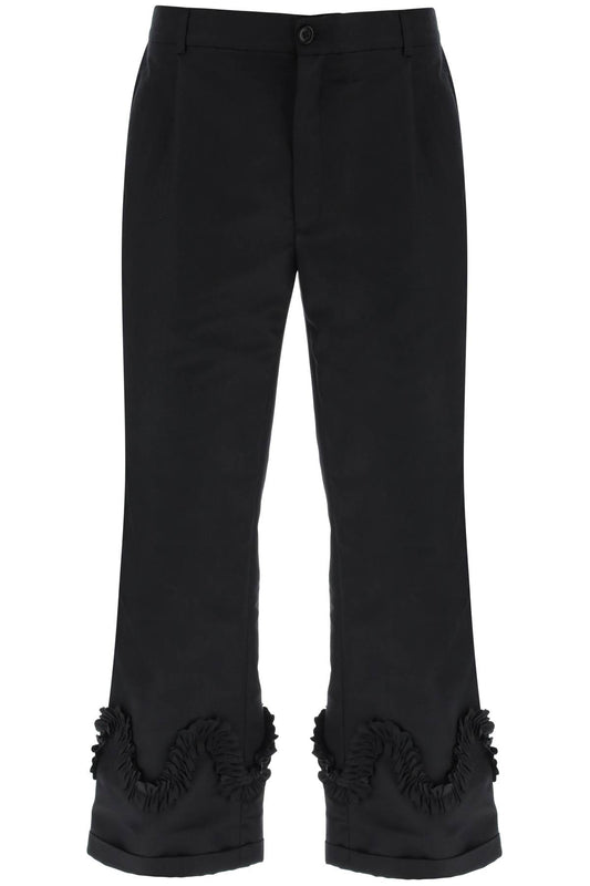 Ruffled Faille Pants  - Nero