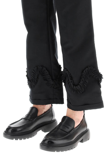 Ruffled Faille Pants  - Nero