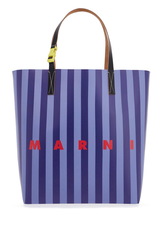 Striped Tribeca Tote Bag  - Blue