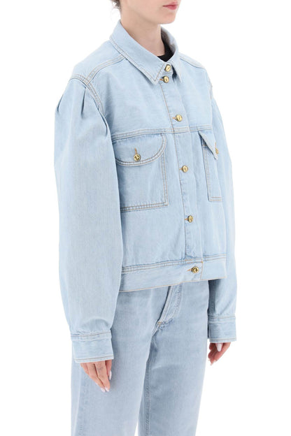 'nariida Shire' Denim Jacket  - Light Blue